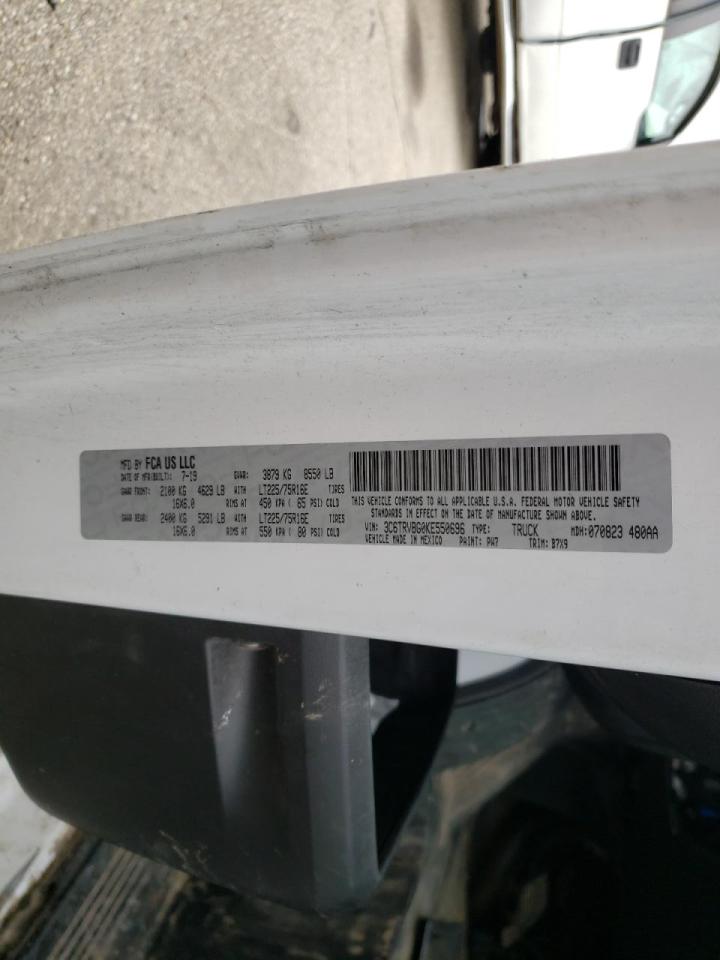 Photo 10 from auction – 2019 RAM PROMASTER with VIN 3C6TRVBG0KE550696