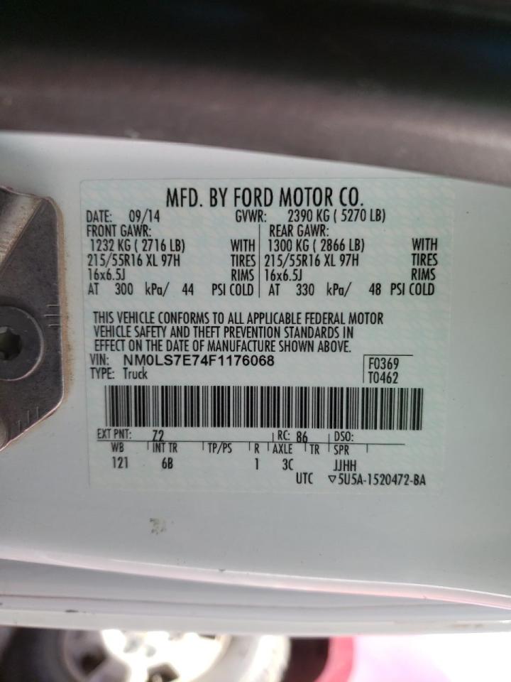 Photo 10 from auction – 2015 FORD TRANSIT CO with VIN NM0LS7E74F1176068