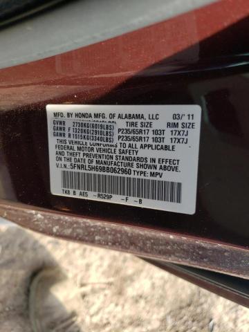 Photo 10 from auction – 2011 HONDA ODYSSEY EX with VIN 5FNRL5H69BB062960