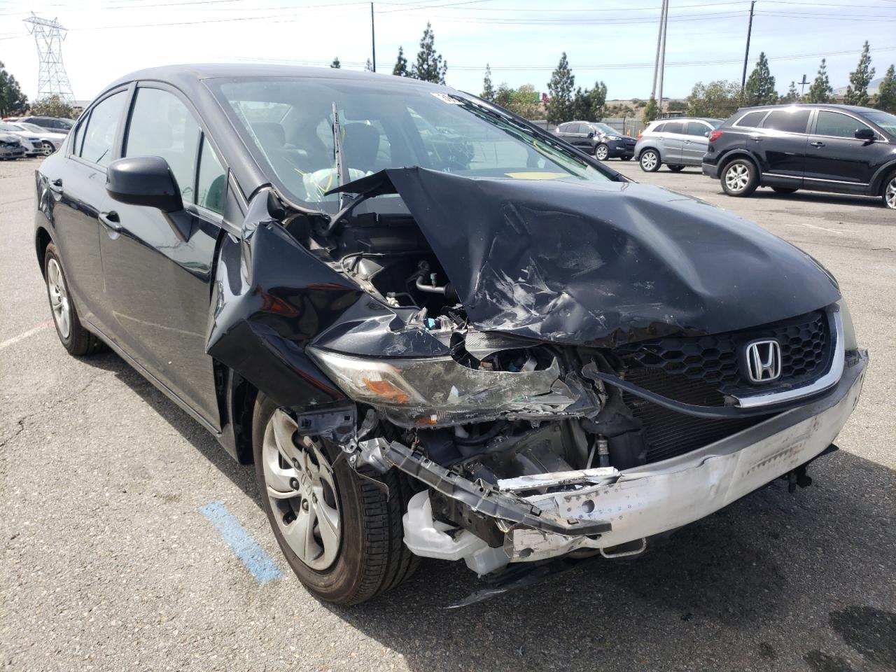 HONDA CIVIC LX 2013 with VIN 19XFB2F5XDE266027 - Photo from auction