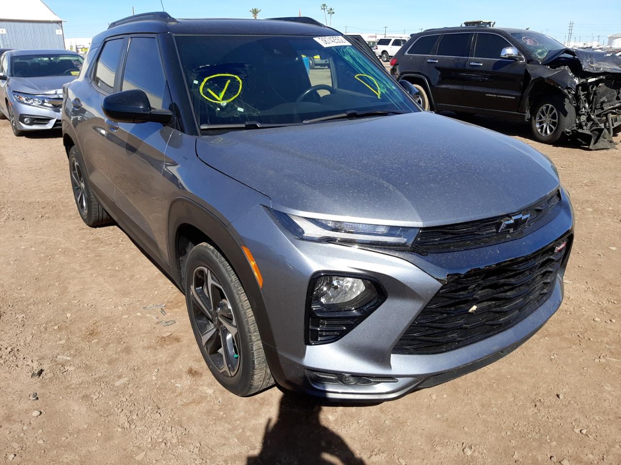 CHEVROLET TRAILBLAZE 2021 with VIN KL79MTSL0MB014380 - Photo from auction