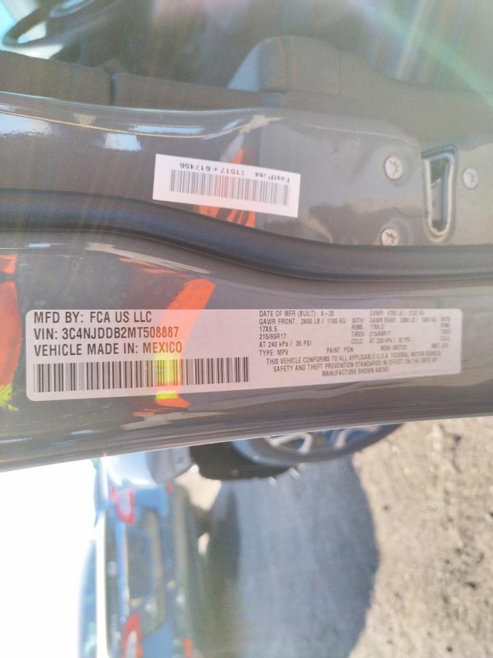 Photo 10 from auction – 2021 JEEP COMPASS TR with VIN 3C4NJDDB2MT508887