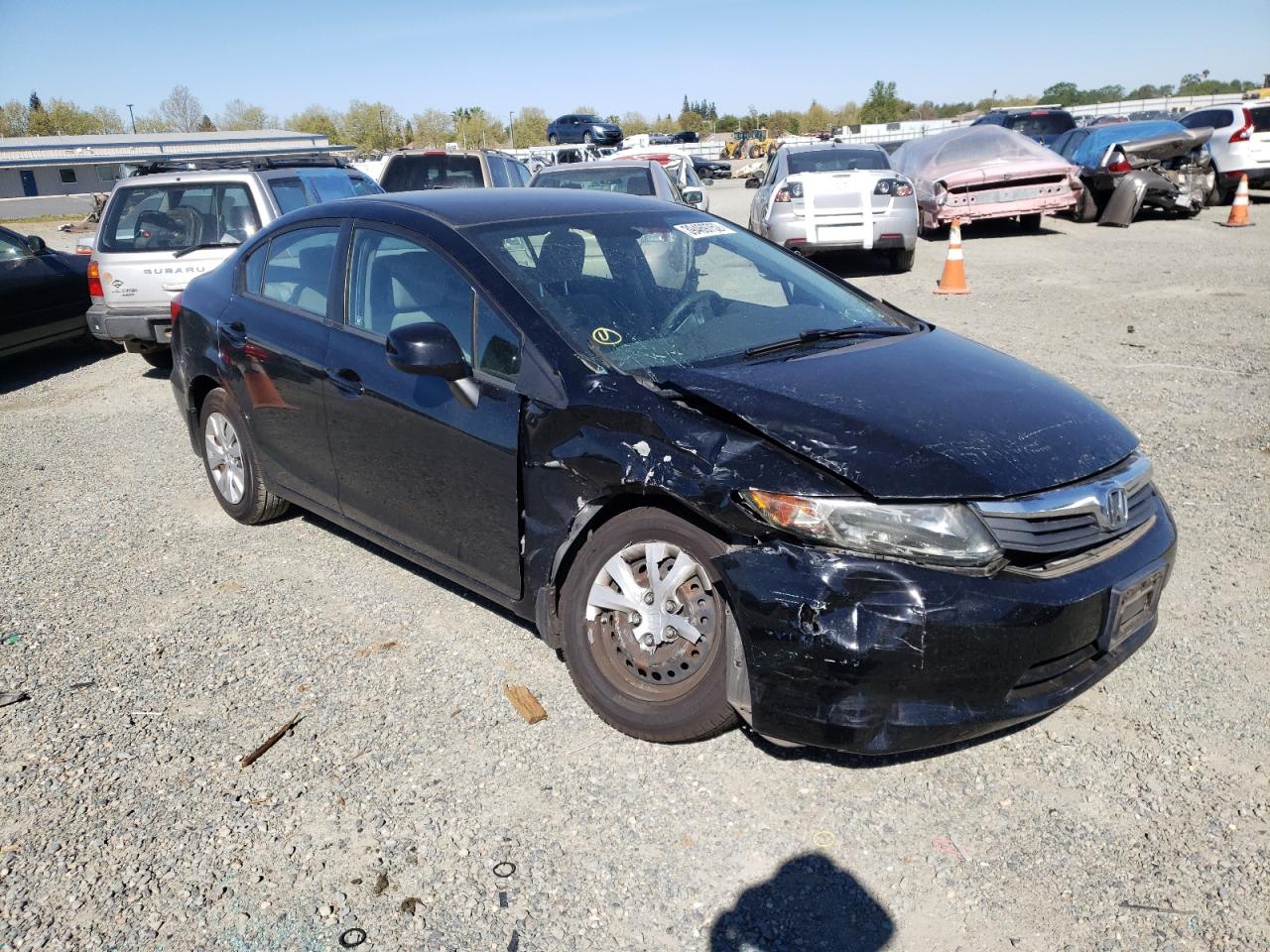 HONDA CIVIC LX 2012 with VIN 19XFB2F58CE347137 - Photo from auction
