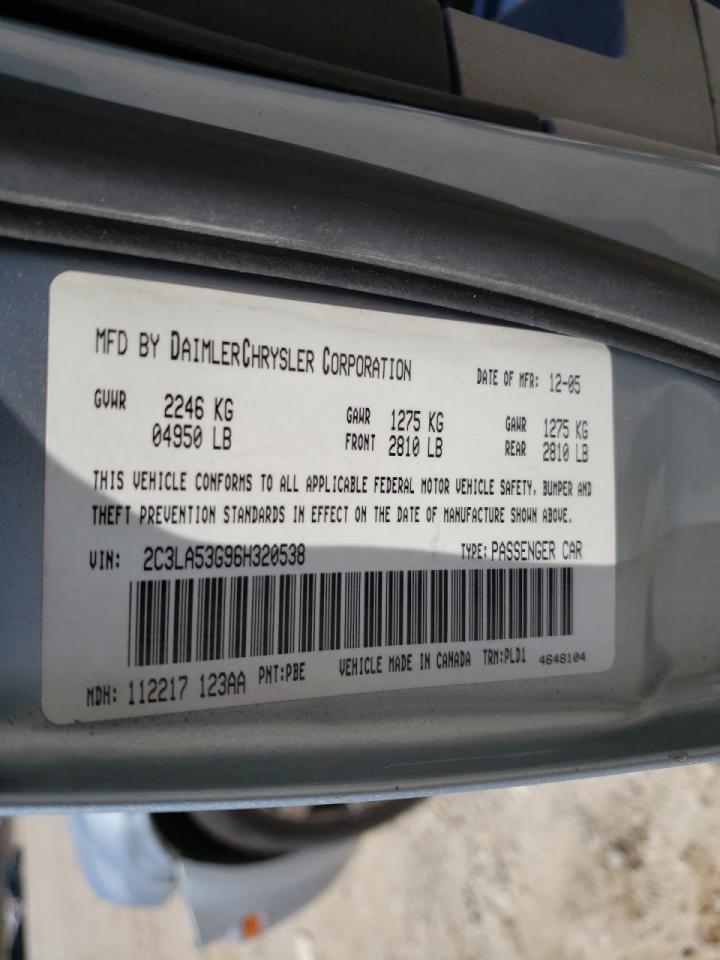 Photo 10 from auction – 2006 CHRYSLER 300 TOURIN with VIN 2C3LA53G96H320538