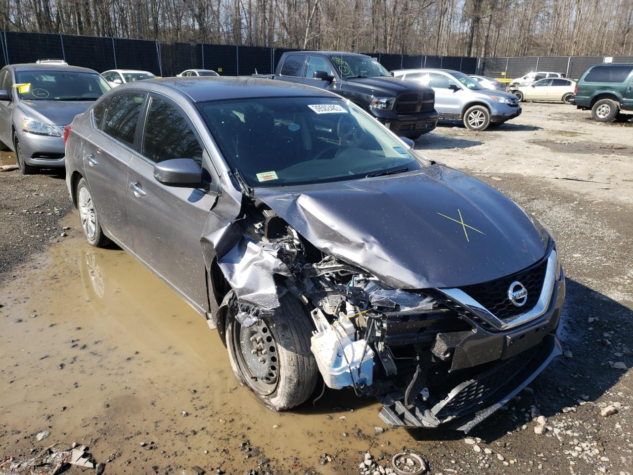 NISSAN SENTRA S 2017 with VIN 3N1AB7AP4HL721247 - Photo from auction