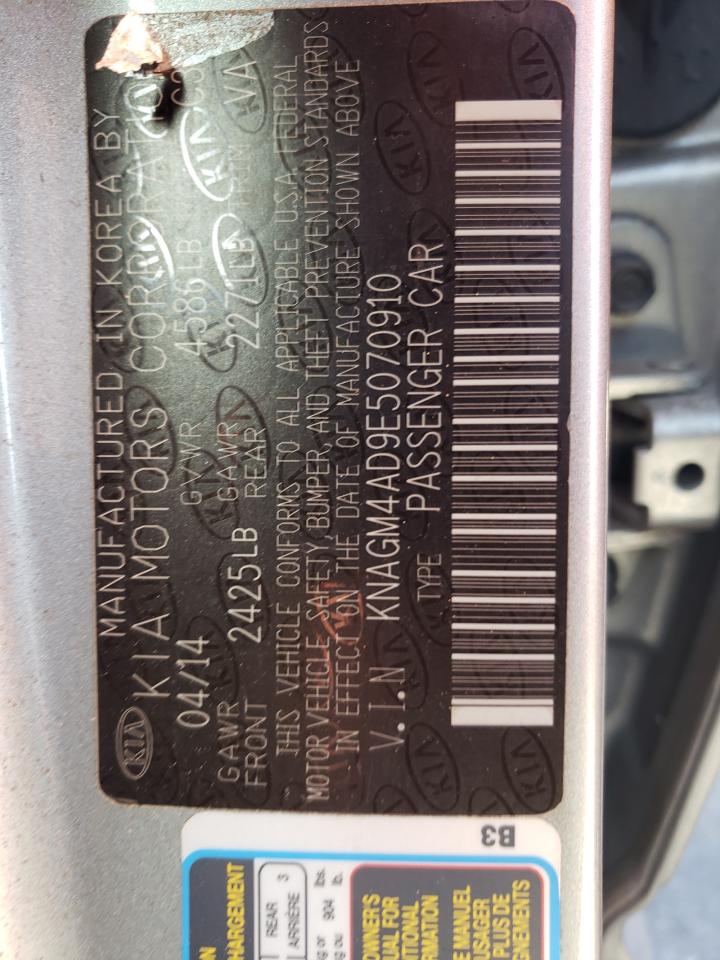 Photo 10 from auction – 2014 KIA OPTIMA HYB with VIN KNAGM4AD9E5070910