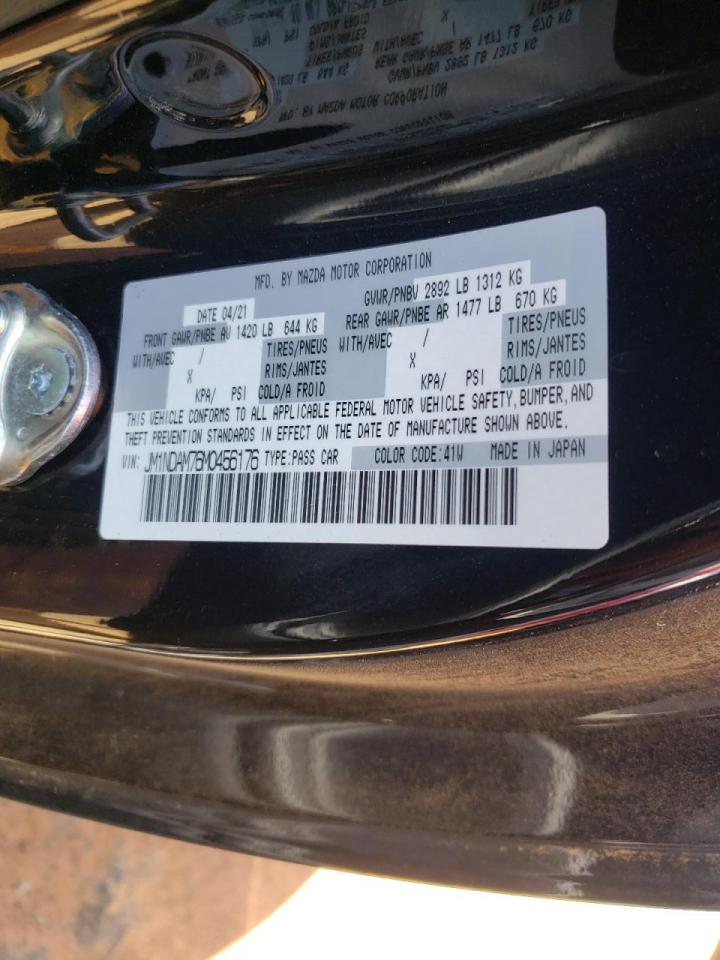 Photo 10 from auction – 2021 MAZDA MX-5 MIATA with VIN JM1NDAM76M0456176