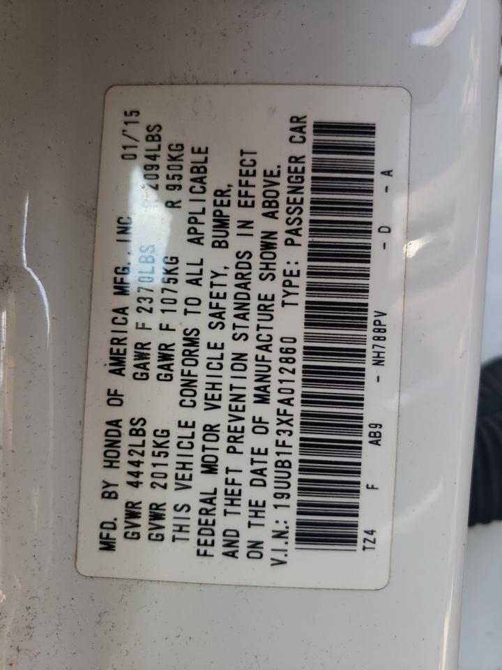 Photo 10 from auction – 2015 ACURA TLX with VIN 19UUB1F3XFA012860