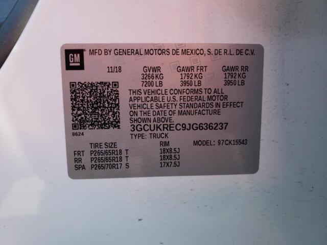 Photo 10 from auction – 2018 CHEVROLET SILVERADO with VIN 3GCUKREC9JG636237
