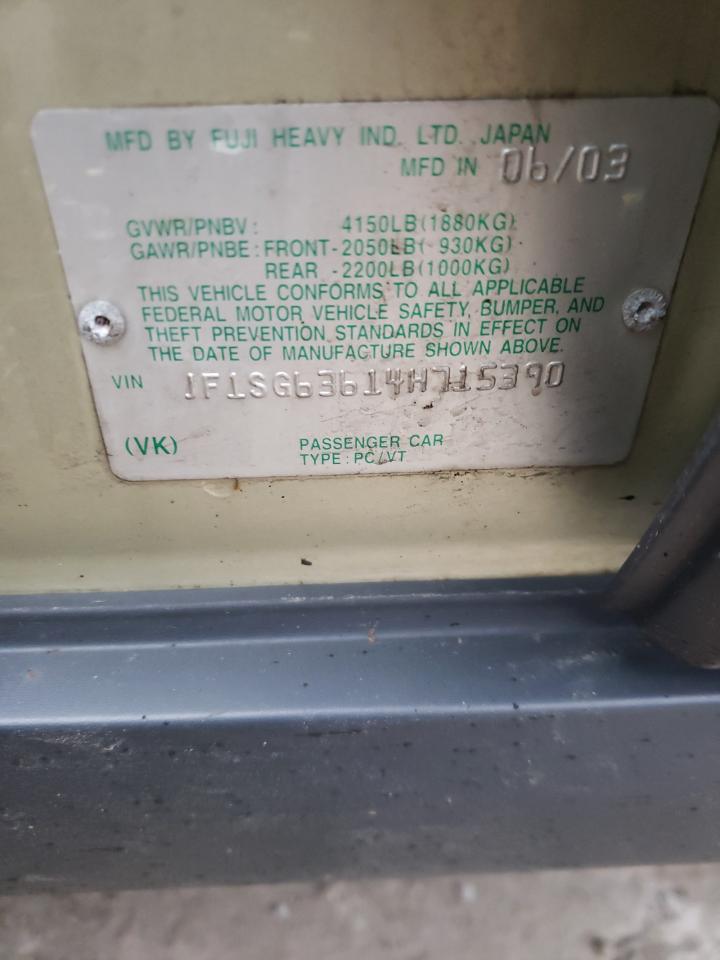 Photo 10 from auction – 2004 SUBARU FORESTER 2 with VIN JF1SG63614H715390