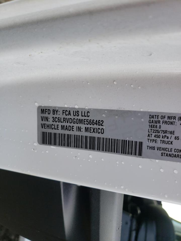 Photo 10 from auction – 2021 RAM PROMASTER with VIN 3C6LRVDG0ME566462