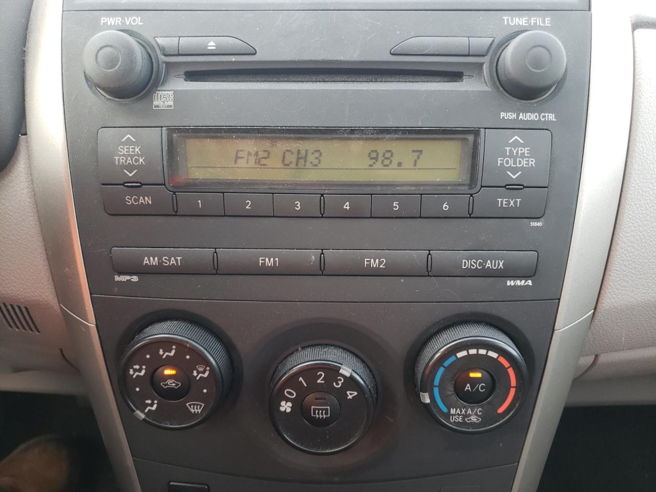 Photo 9 from auction – 2009 TOYOTA COROLLA BA with VIN JTDBL40E899025496