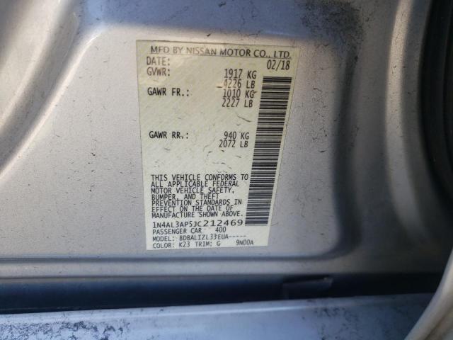 Photo 10 from auction – 2018 NISSAN ALTIMA 2.5 with VIN 1N4AL3AP5JC212469