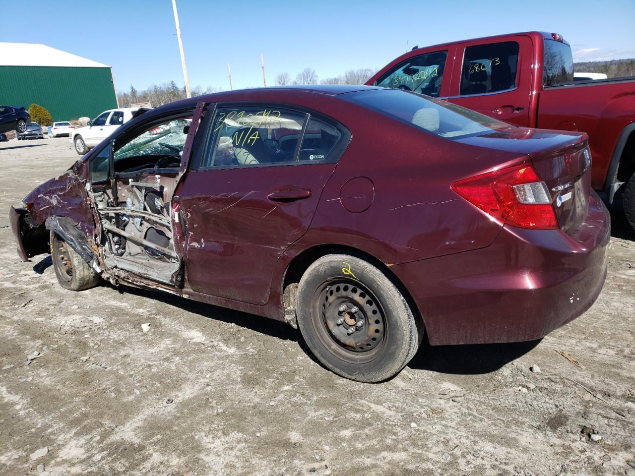 Photo 3 from auction – 2012 HONDA CIVIC LX with VIN 19XFB2E51CE057758