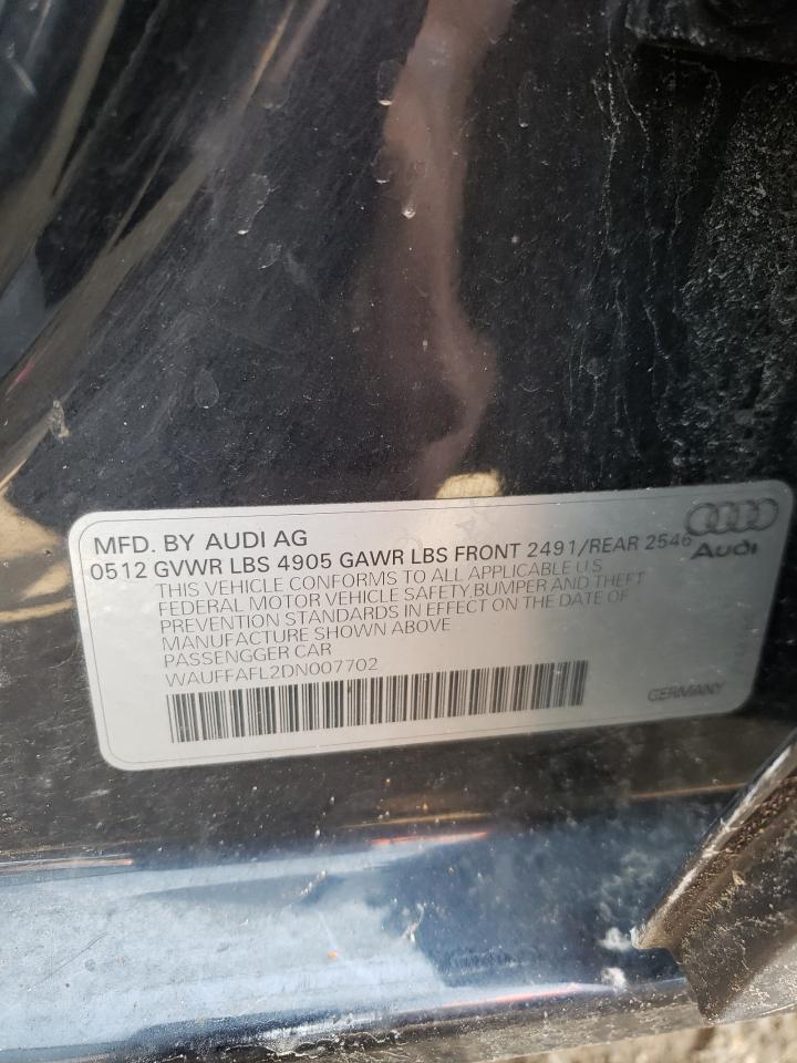 Photo 10 from auction – 2013 AUDI A4 PREMIUM with VIN WAUFFAFL2DN007702