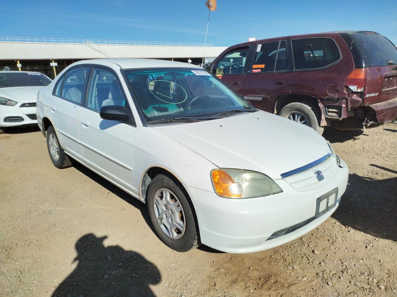 HONDA CIVIC LX 2002 with VIN 2HGES16592H507701 - Photo from auction