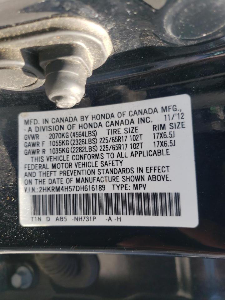 Photo 10 from auction – 2013 HONDA CR-V EX with VIN 2HKRM4H57DH616189