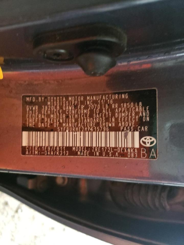 Photo 10 from auction – 2017 TOYOTA COROLLA L with VIN 5YFBURHE2HP615796