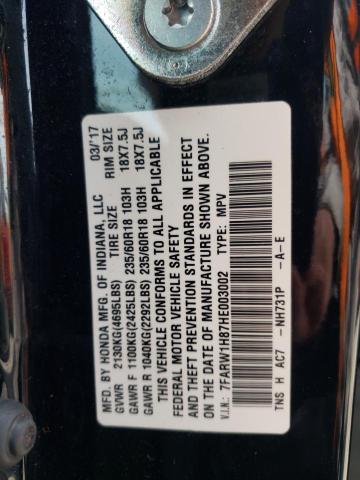 Photo 10 from auction – 2017 HONDA CR-V EXL with VIN 7FARW1H87HE003002