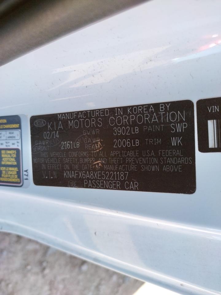Photo 10 from auction – 2014 KIA FORTE EX with VIN KNAFX6A8XE5221187