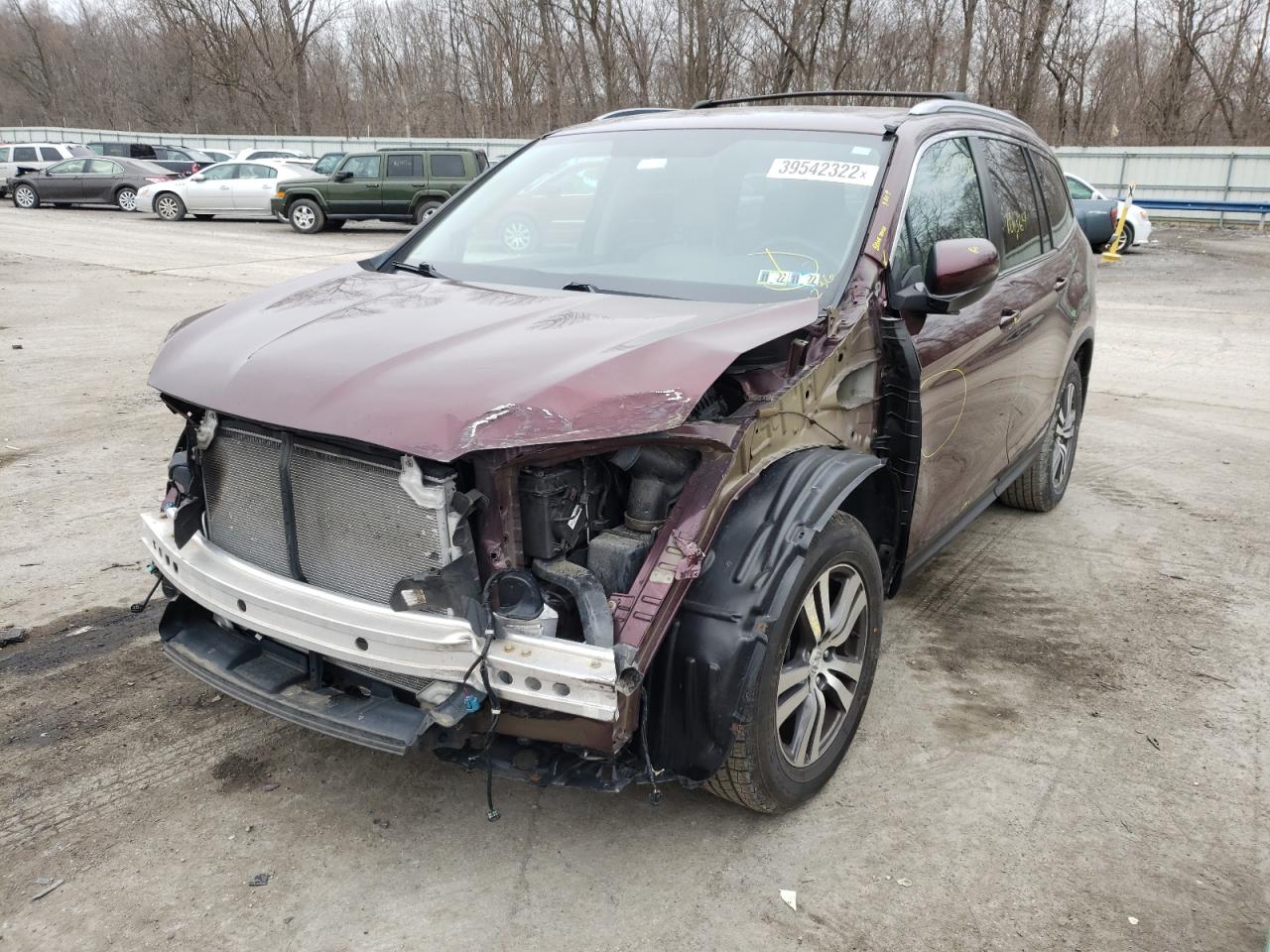 Photo 2 from auction – 2016 HONDA PILOT EXL with VIN 5FNYF6H58GB024286
