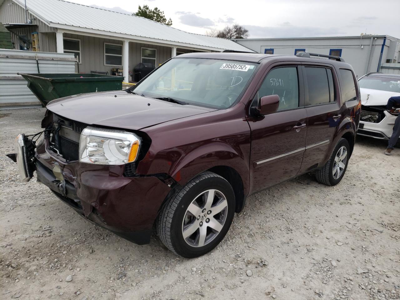 Photo 2 from auction – 2014 HONDA PILOT TOUR with VIN 5FNYF4H92EB054274