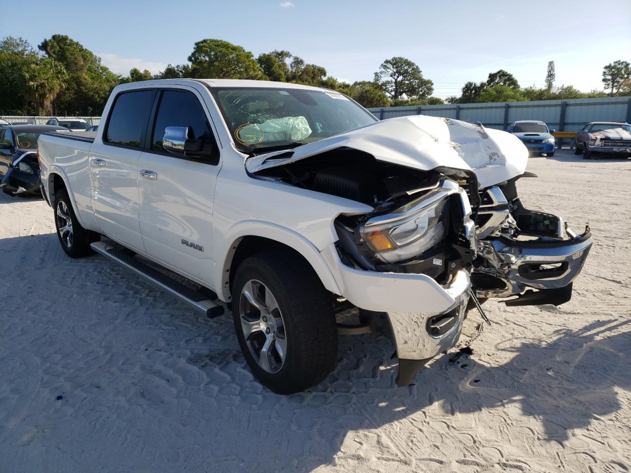 Photo 1 from auction – 2019 RAM 1500 LARAM with VIN 1C6RRERT1KN800696