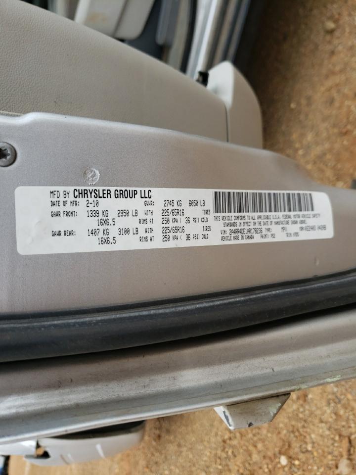 Photo 10 from auction – 2010 CHRYSLER TOWN & COU with VIN 2A4RR4DE1AR178236