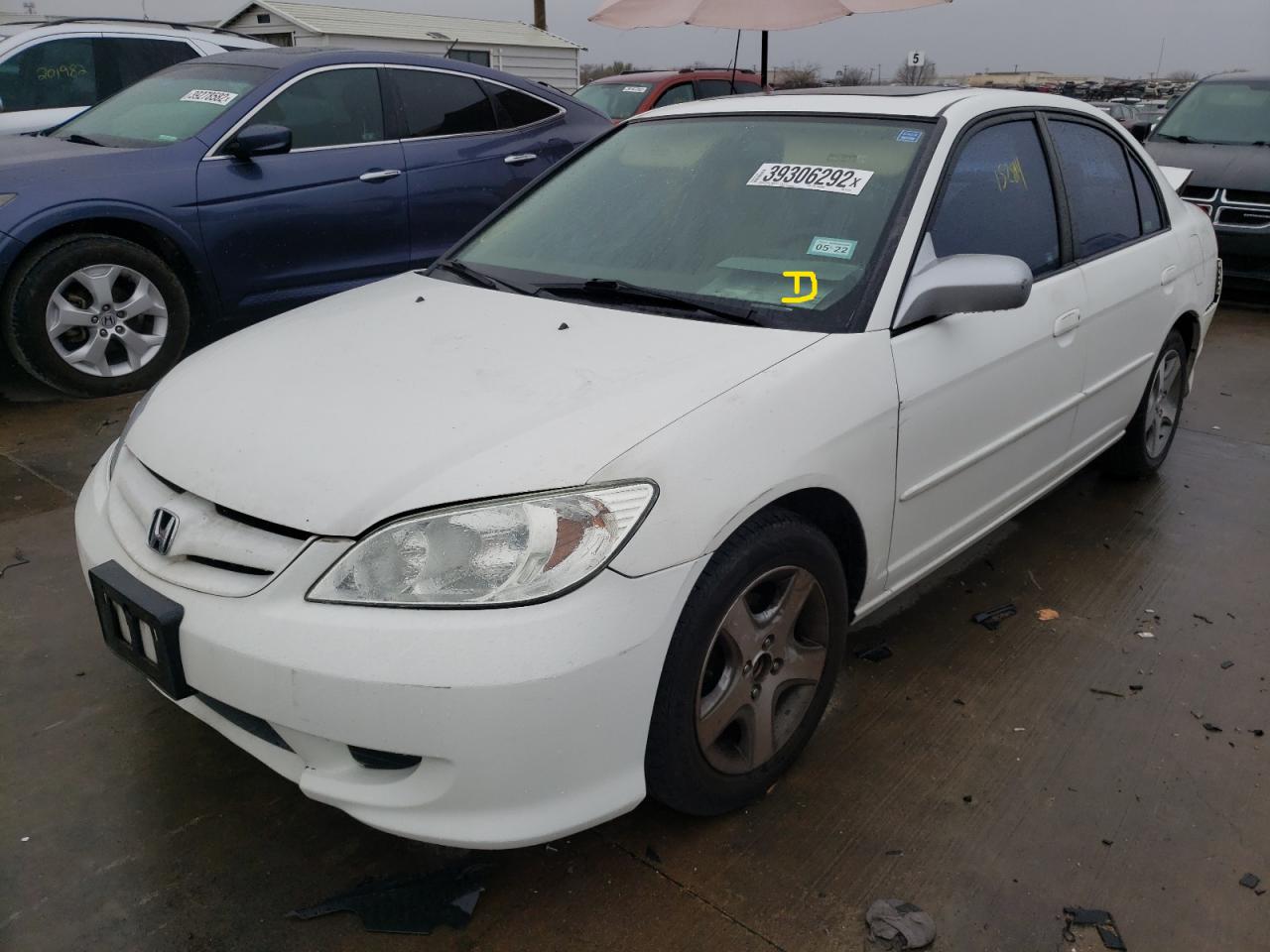 Photo 2 from auction – 2004 HONDA CIVIC EX with VIN 2HGES26834H574278