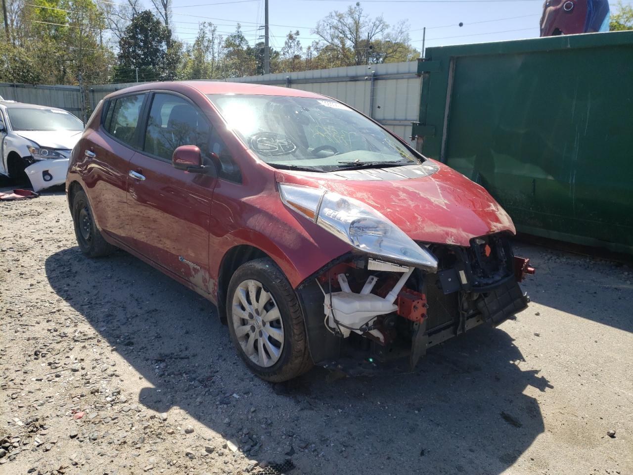 NISSAN LEAF S 2015 with VIN 1N4AZ0CP8FC301647 - Photo from auction