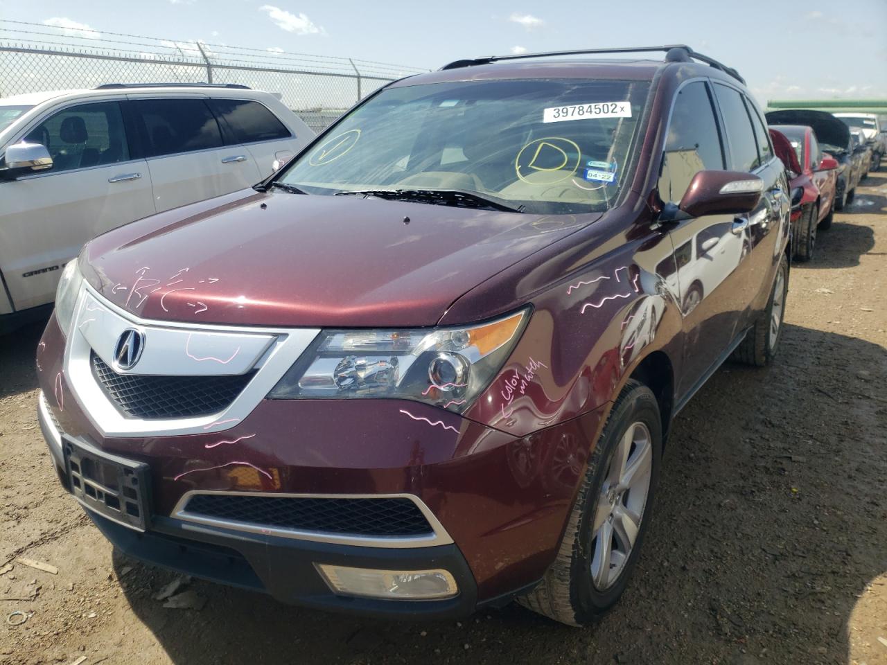 Photo 2 from auction – 2012 ACURA MDX TECHNO with VIN 2HNYD2H36CH544806