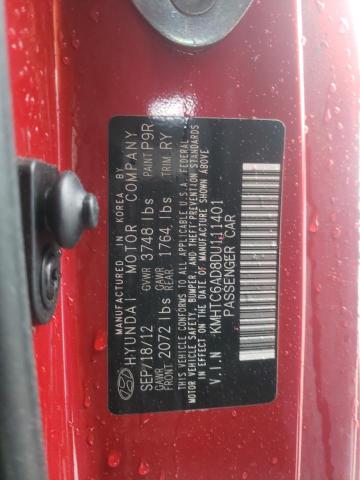 Photo 10 from auction – 2013 HYUNDAI VELOSTER with VIN KMHTC6AD8DU111401