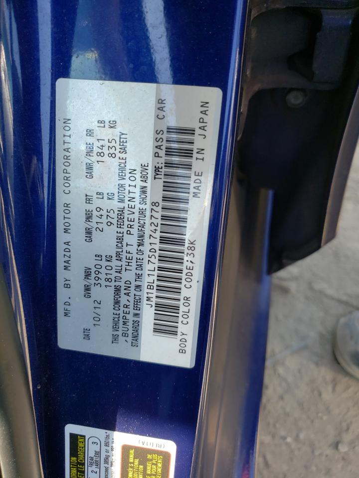 Photo 10 from auction – 2013 MAZDA 3 I with VIN JM1BL1L75D1742778