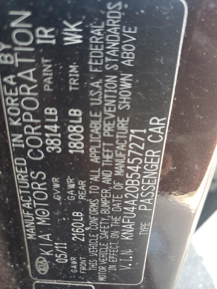 Photo 10 from auction – 2011 KIA FORTE EX with VIN KNAFU4A20B5457271