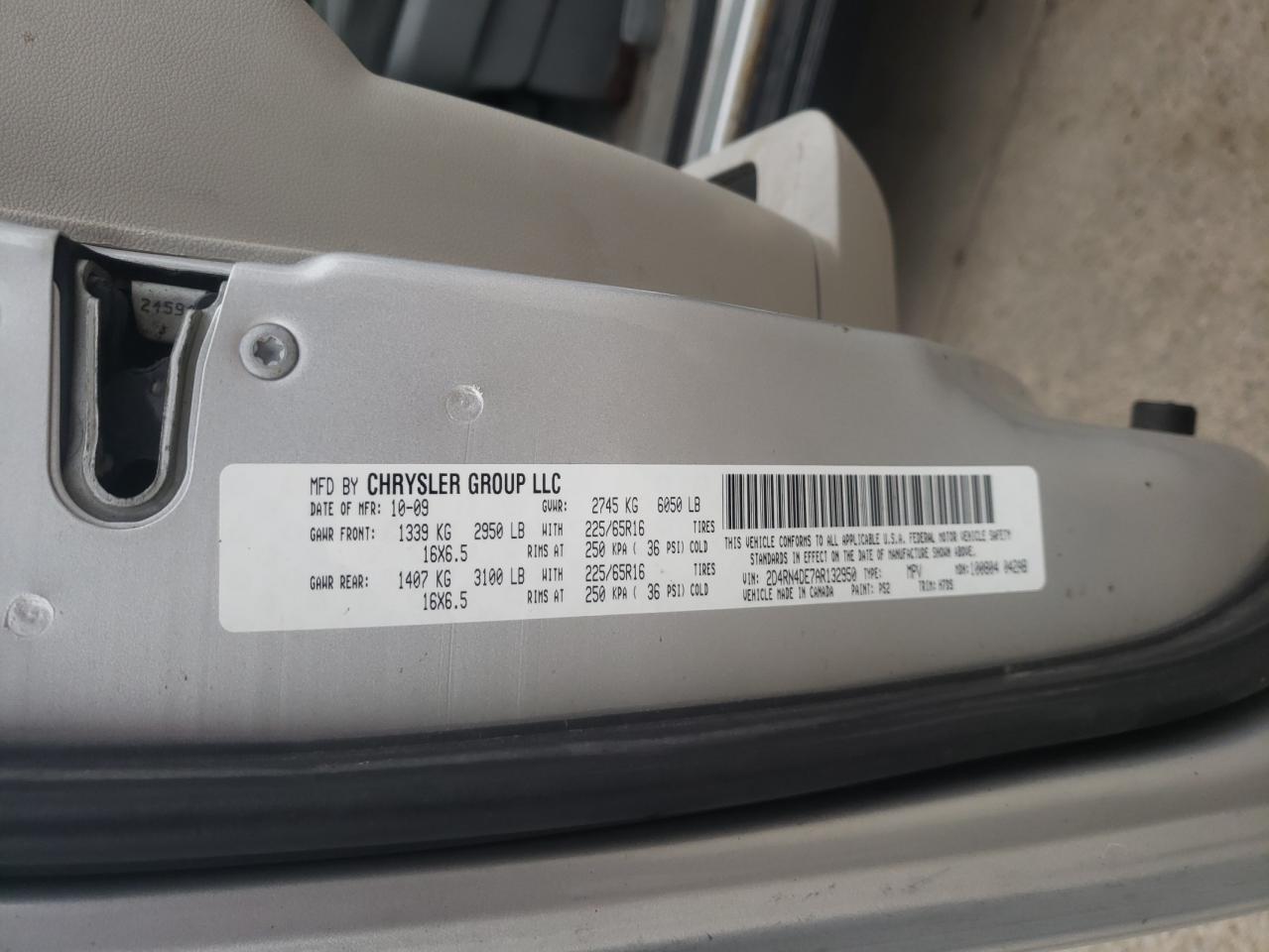 Photo 10 from auction – 2010 DODGE GRAND CARA with VIN 2D4RN4DE7AR132950