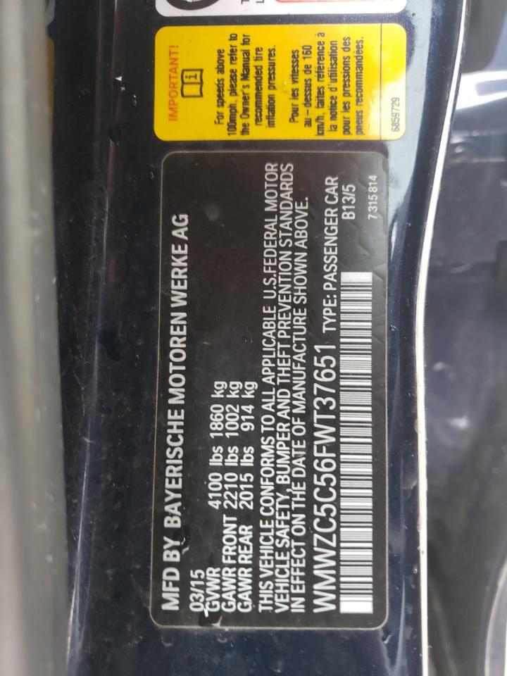 Photo 10 from auction – 2015 MINI COOPER S C with VIN WMWZC5C56FWT37651