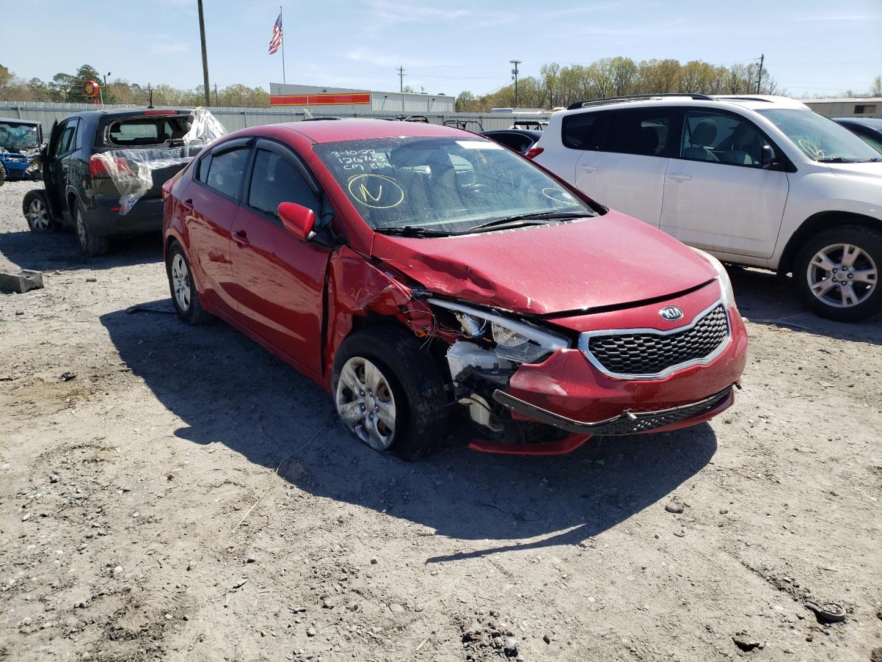 KIA FORTE LX 2016 with VIN KNAFK4A69G5485022 - Photo from auction