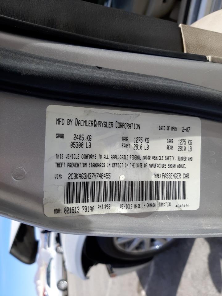 Photo 10 from auction – 2007 CHRYSLER 300C with VIN 2C3KA63H37H748455