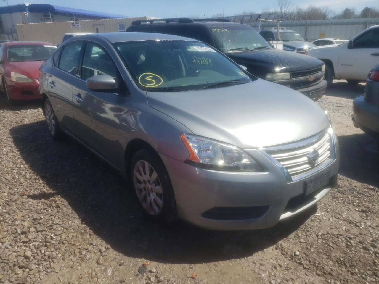 NISSAN SENTRA S 2013 with VIN 3N1AB7AP6DL613447 - Photo from auction