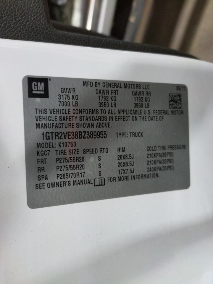 Photo 10 from auction – 2011 GMC SLE1500 with VIN 1GTR2VE38BZ389955