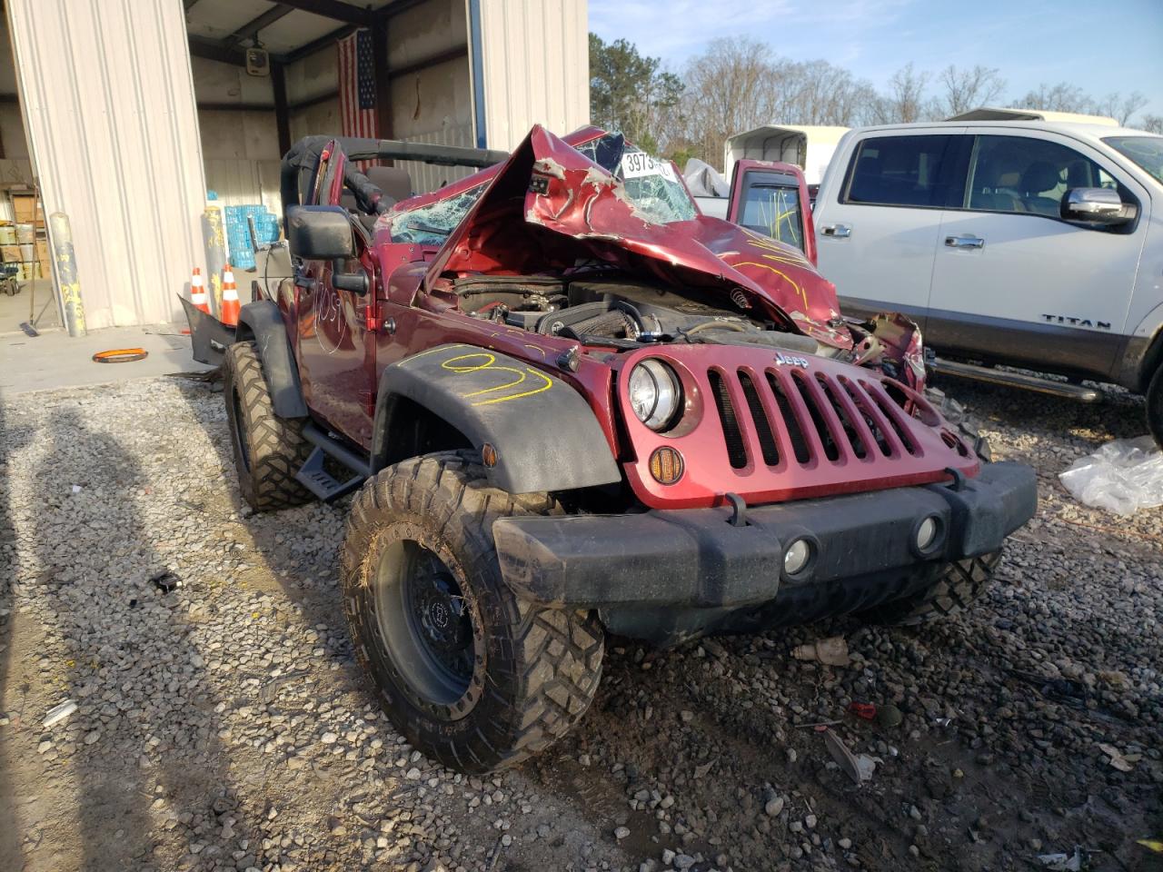 JEEP WRANGLER S 2013 with VIN 1C4AJWAG4DL595228 - Photo from auction