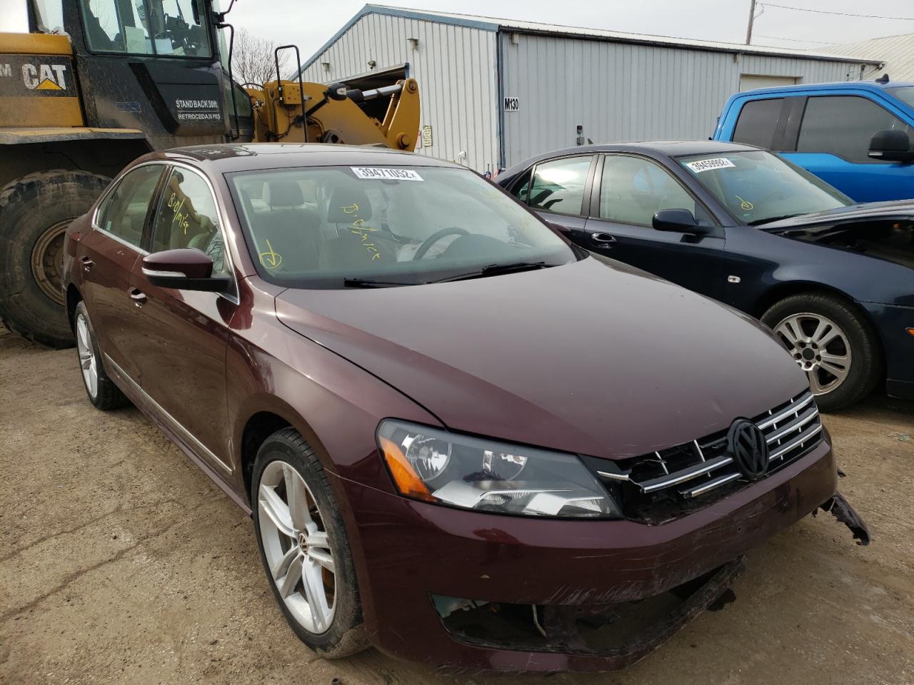 VOLKSWAGEN PASSAT SE 2013 with VIN 1VWBN7A30DC006264 - Photo from auction
