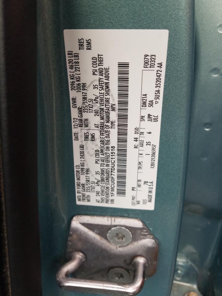 Photo 10 from auction – 2013 FORD ESCAPE S with VIN 1FMCU0F77DUC11518