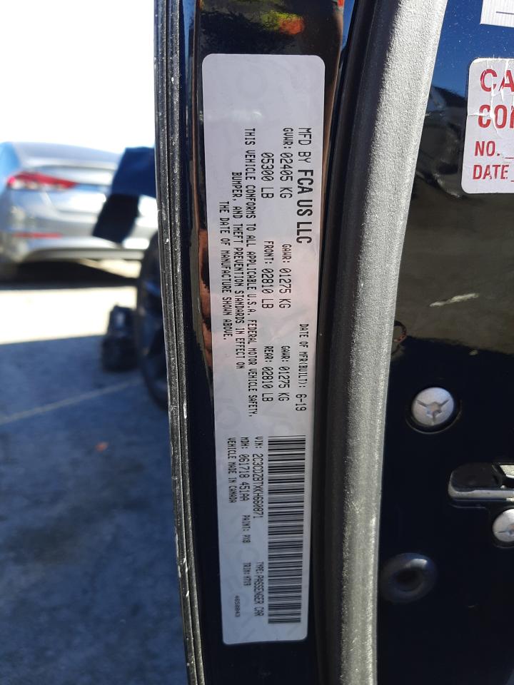 Photo 10 from auction – 2019 DODGE CHALLENGER with VIN 2C3CDZBTXKH660871