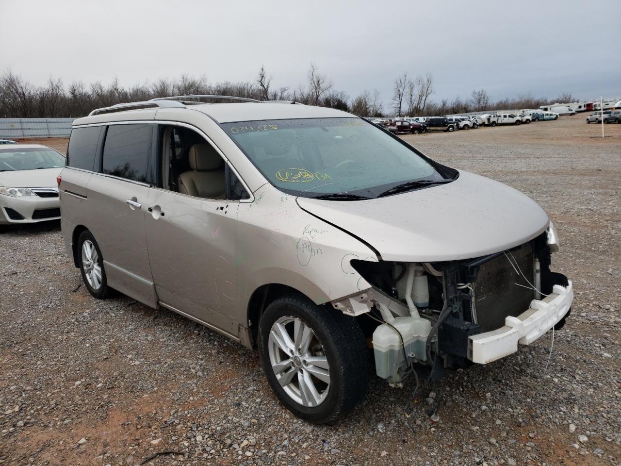 NISSAN QUEST S 2012 with VIN JN8AE2KP4C9034328 - Photo from auction