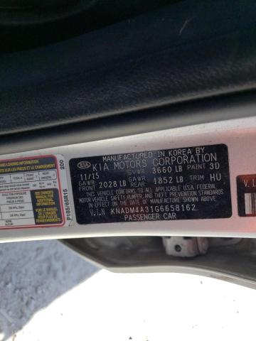 Photo 10 from auction – 2016 KIA RIO LX with VIN KNADM4A31G6658162