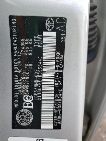 Photo 10 from auction – 2013 TOYOTA COROLLA BA with VIN 2T1BU4EE1DC955443