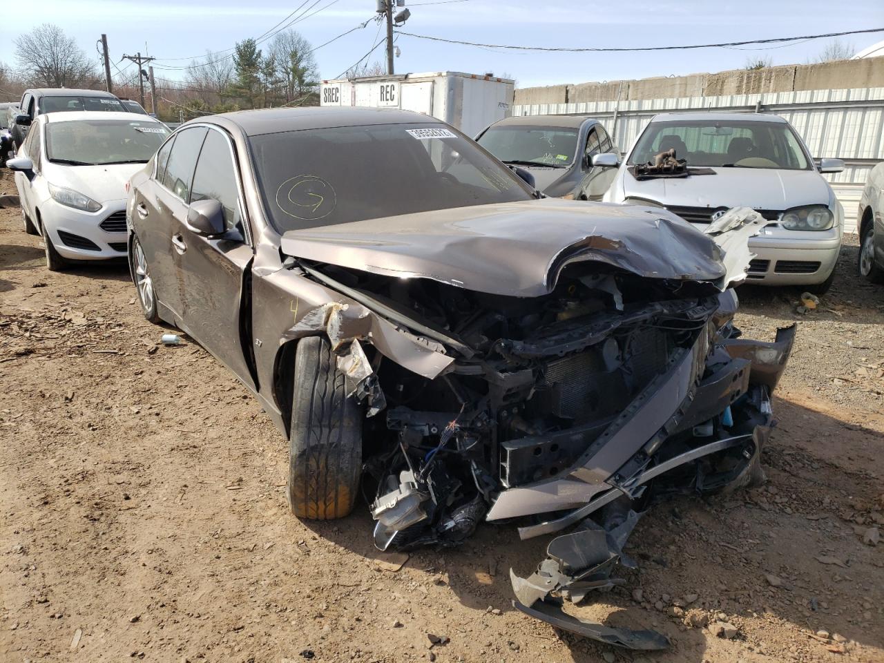 INFINITI Q50 BASE 2014 with VIN JN1BV7AR8EM700142 - Photo from auction