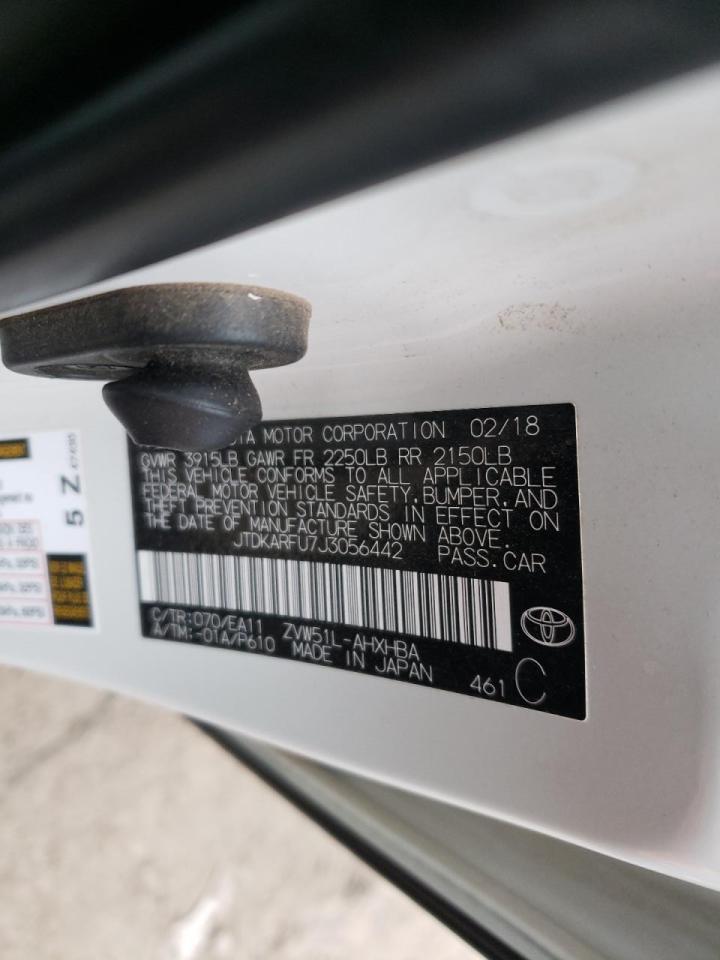 Photo 10 from auction – 2018 TOYOTA PRIUS with VIN JTDKARFU7J3056442