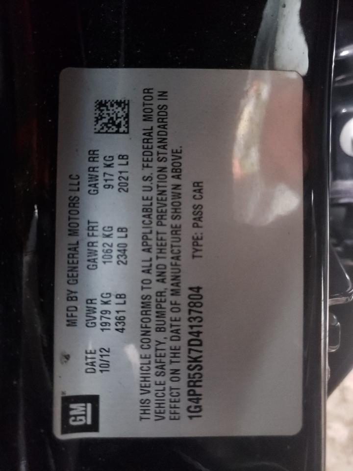 Photo 10 from auction – 2013 BUICK VERANO CON with VIN 1G4PR5SK7D4137804